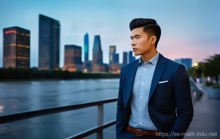 몬테카를로 시뮬레이션 - **Navigating Life's Crossroads with a Digital Compass:**
"A thoughtful young professional, dress...